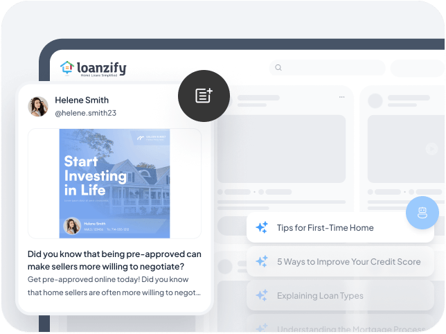 AI-powered content creation tool generating localized mortgage marketing copy