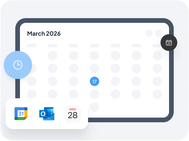 Calendar integration for scheduling calls and meetings with borrowers