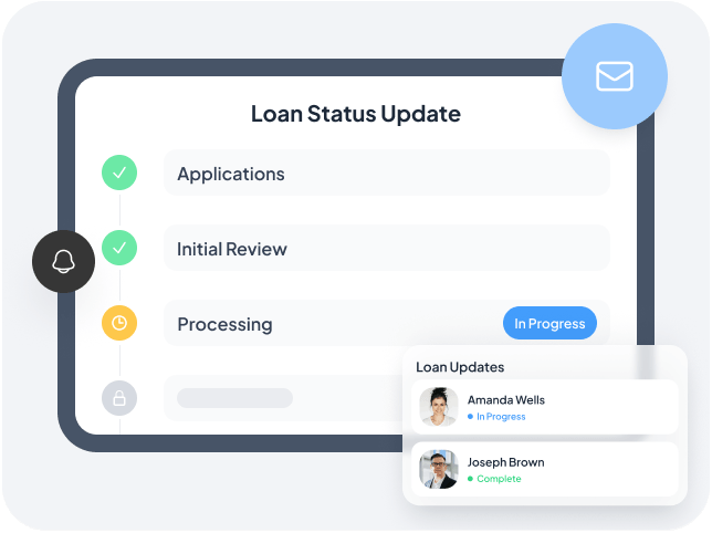 Loanzify POS borrower experience with real-time updates